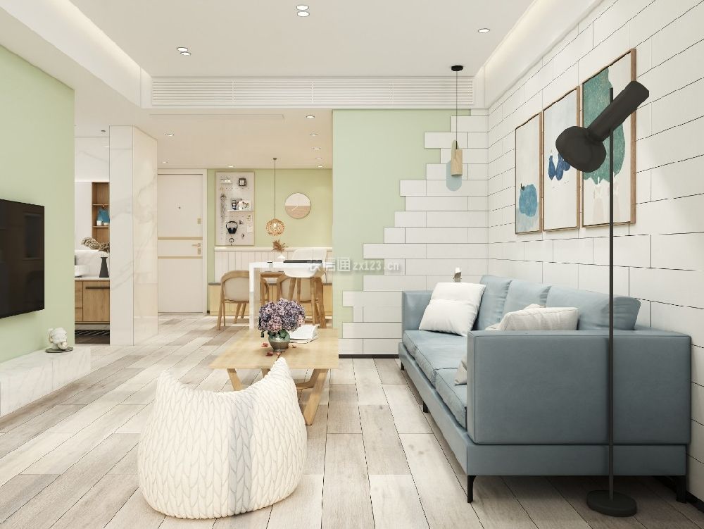 客厅墙砖铺贴效果图 客厅沙发颜色搭配 