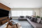 恒大阳光半岛现代风格116平米三居室装修效果图案例