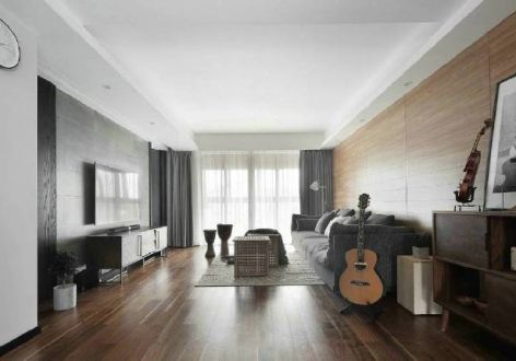 丰融尚城现代风格127平米三居室装修案例