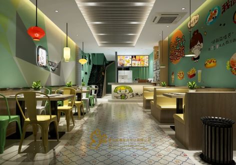 重庆60平米小型快餐店装修设计案例