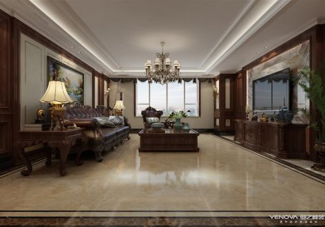 开莱国际社区180平四居室新中式风格装修案例