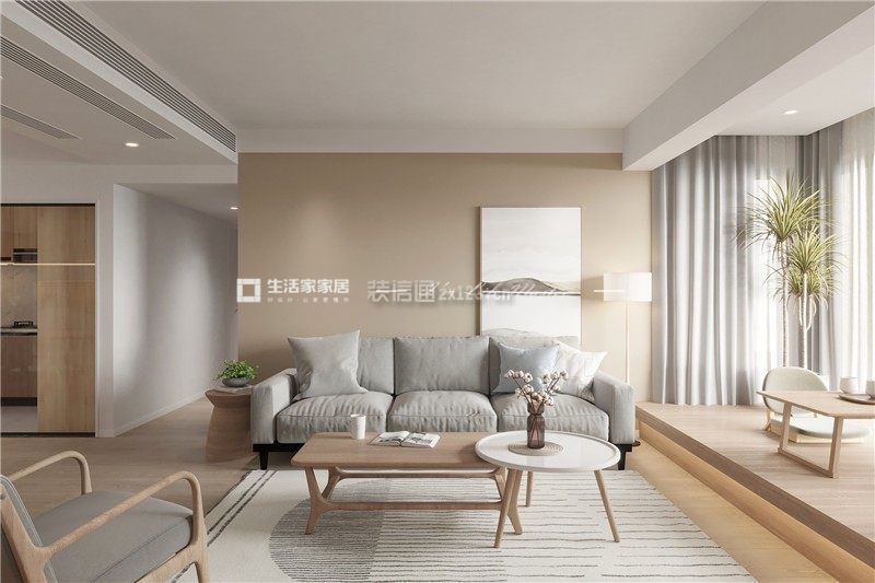 客厅日式装修效果图 日式沙发图片 