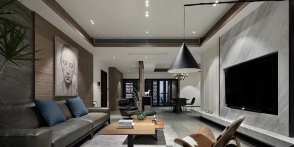 紫棠府138平米新中式风格三居室装修案例