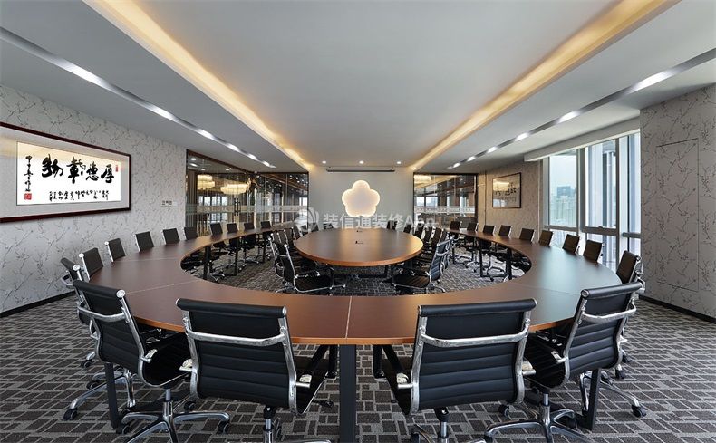 上海办公楼会议室装修设计效果图