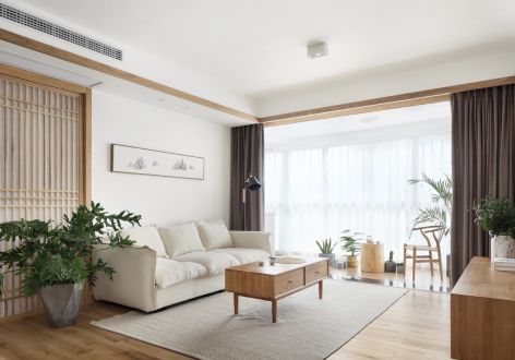 盛世美域日式风格98平米三居室装修案例