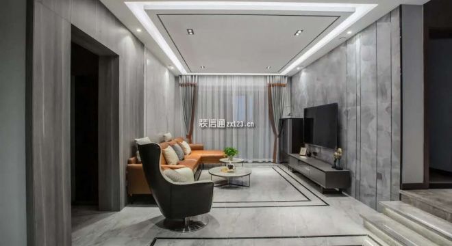 中惠丽园现代风格126平米三居室装修案例