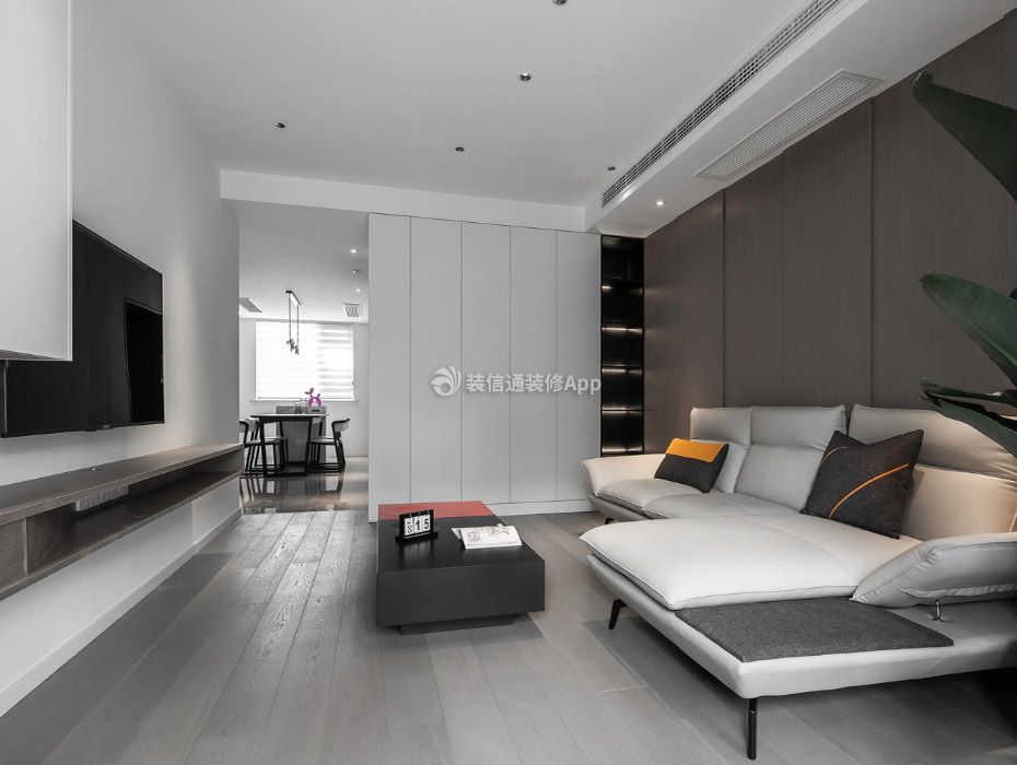 上海极简风格客厅沙发室内装饰图