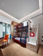 上海房子装饰儿童房室内高低床设计图