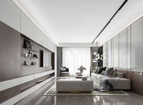 上海简约风格房屋室内电视墙设计图