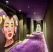 广州特色酒店走廊墙面装修装饰图