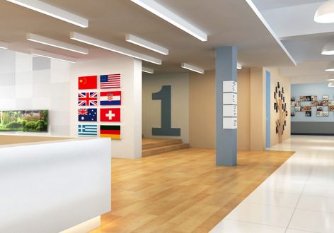 外国语学校北欧风格1200平米装修案例