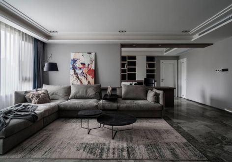 志高国际现代风格128平米三居室装修案例