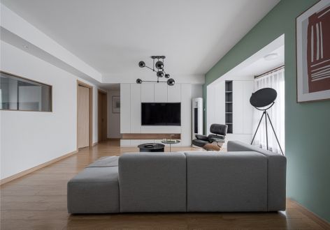 开元小区141㎡三居室现代风格装修案例