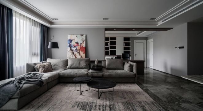 志高国际现代风格128平米三居室装修案例