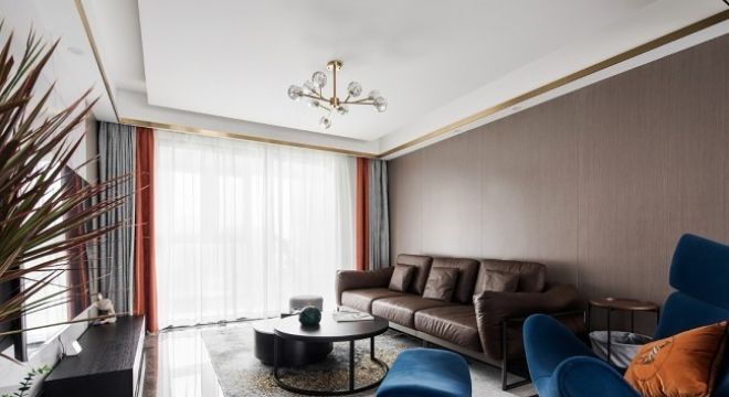 融创·蓝天壹號现代风格140平米四居室装修设计图案例