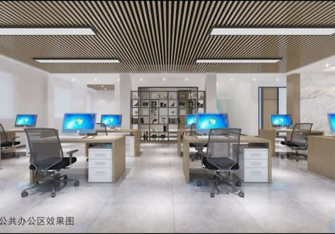 珠海办公空间768平米现代风格装修案例