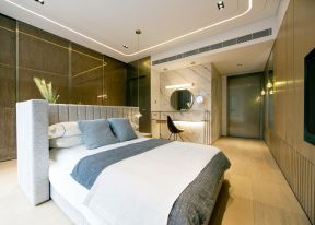 广州现代别墅卧室床头设计图片
