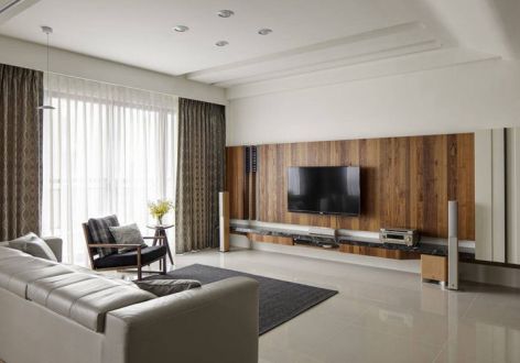 泰和家苑现代风格115平米三居室装修案例