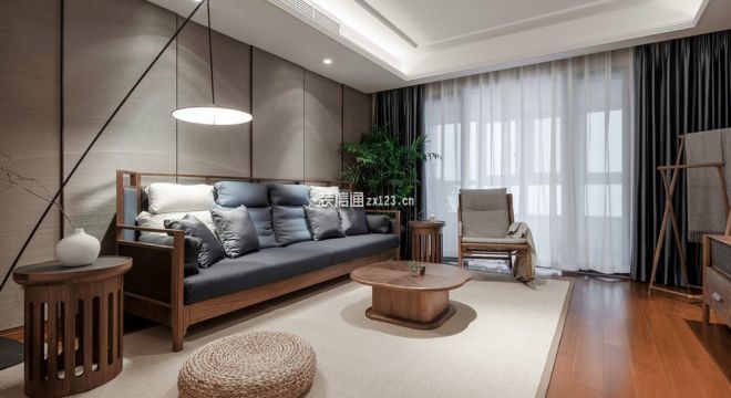 中庚·香山新时代新中式风格156平米四居室设计图案例