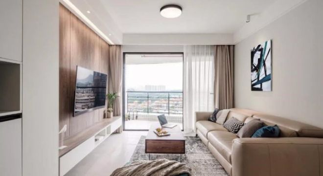 新榕金江首府北欧风格116平米三居室装修效果图案例