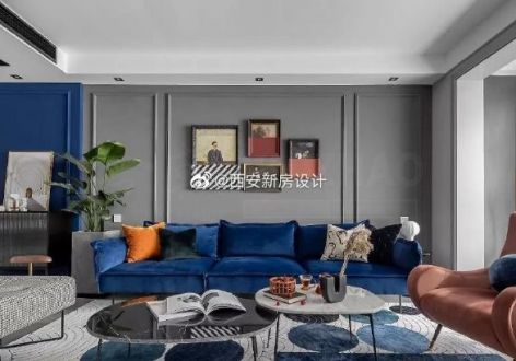 龙湖香缇国际160平三居室现代简约风格装修效果