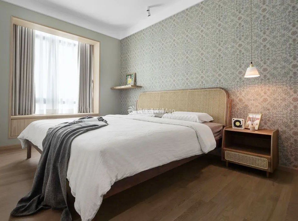 上海日式风格家装卧室墙面壁纸图片
