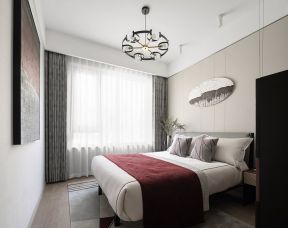 上海现代风格家装卧室窗帘图片