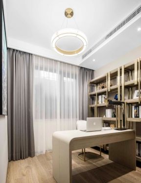 上海126平米书房办公桌家装设计图片