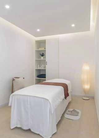 上海简约风格美容院室内美容床图片