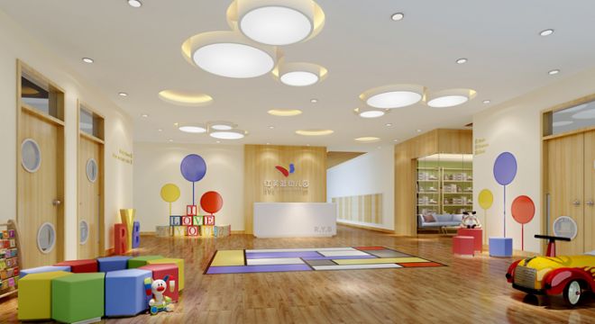 郑州幼儿园绚丽风格553平米装修案例