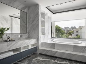 上海豪宅卫生间浴缸装修设计效果图
