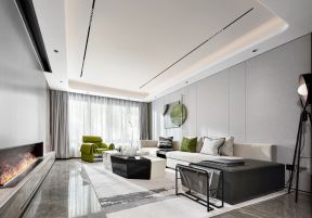 上海豪宅客厅现代风格装修设计效果图