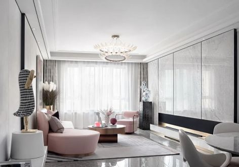 碧桂园·东港国际132㎡三居室现代风格装修案例