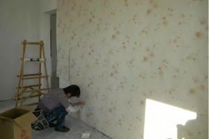 家庭装修贴墙纸