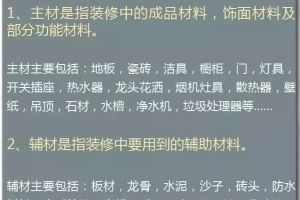 新房装修明细清单