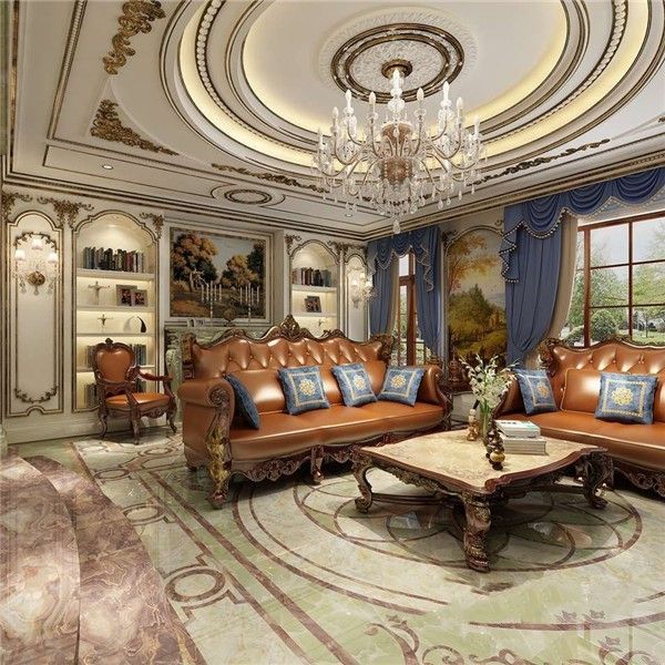 古典欧式风格别墅客厅软装图片