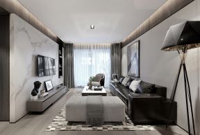 广州简约风格家装室内客厅设计实景图