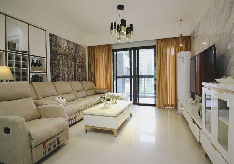 中海城三期106平米现代风格三居室装修案例