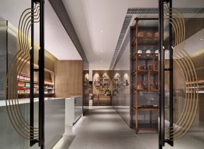 上海饭店效果图 餐厅入口设计