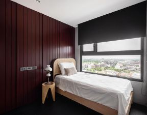 上海旧房改造卧室背景墙造型装修效果图