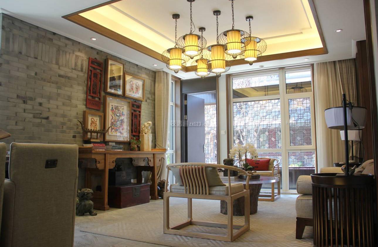 中式客厅装修图片效果图 中式客厅背景墙风格
