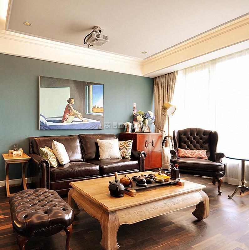 美式客厅沙发背景墙效果图 美式客厅沙发背景墙