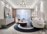 上海轻奢风格家庭客厅装修实景图