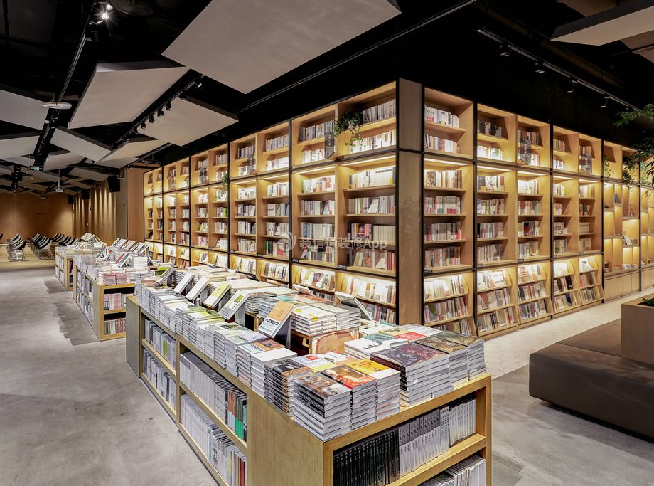 成都工裝書店書架裝潢設(shè)計(jì)圖片