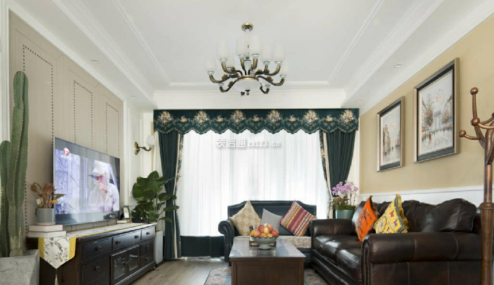 美式客厅装修布局效果图 美式客厅沙发效果图