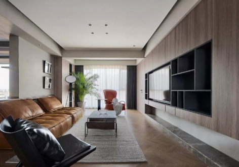 万科翡翠长安120平米现代风格三居室装修设计案例