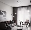 上海70平米房子客厅真皮沙发装修图