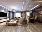 中国铁建山语城160平三居室美式轻奢装修案例