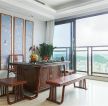 深圳146平中式新房室内茶桌装修布置图