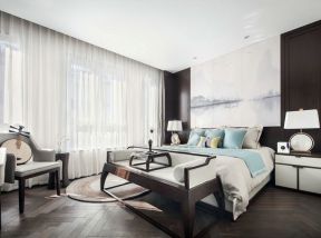 深圳中式风格家庭卧室装修设计图